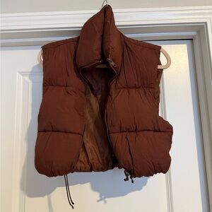 Altar'd State Brown Puffer Vest